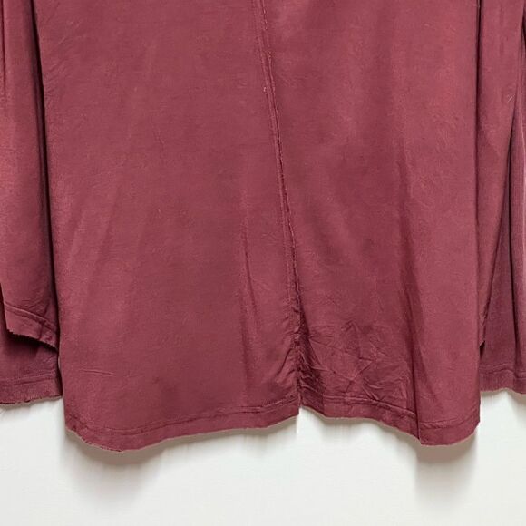 Free People Moonshine Long Sleeve V Neck Berry Tunic Size S - Picture 5 of 9